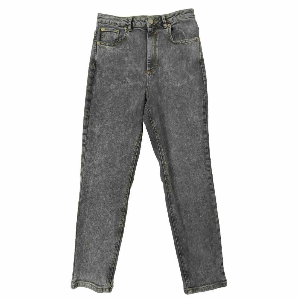 asos Denim High Rise Mom Jeans Womens size 28 Tapered Leg Gray